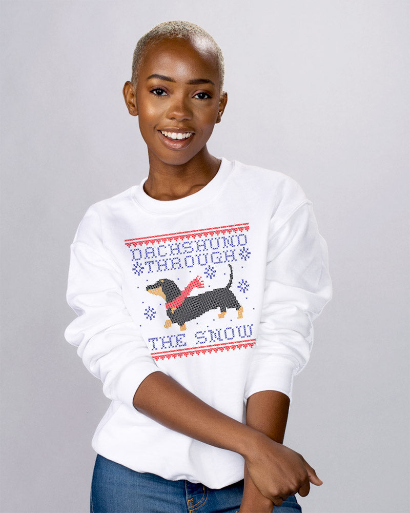 Dachshund Through The Snow Crewneck Sweatshirt product image 4