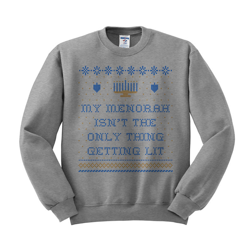 My Menorah Isn't The Only Thing Getting Lit Crewneck product image 2