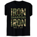 “Iron Sharpens Camo Faith Tee – Christian Workout Shirt for product image 1