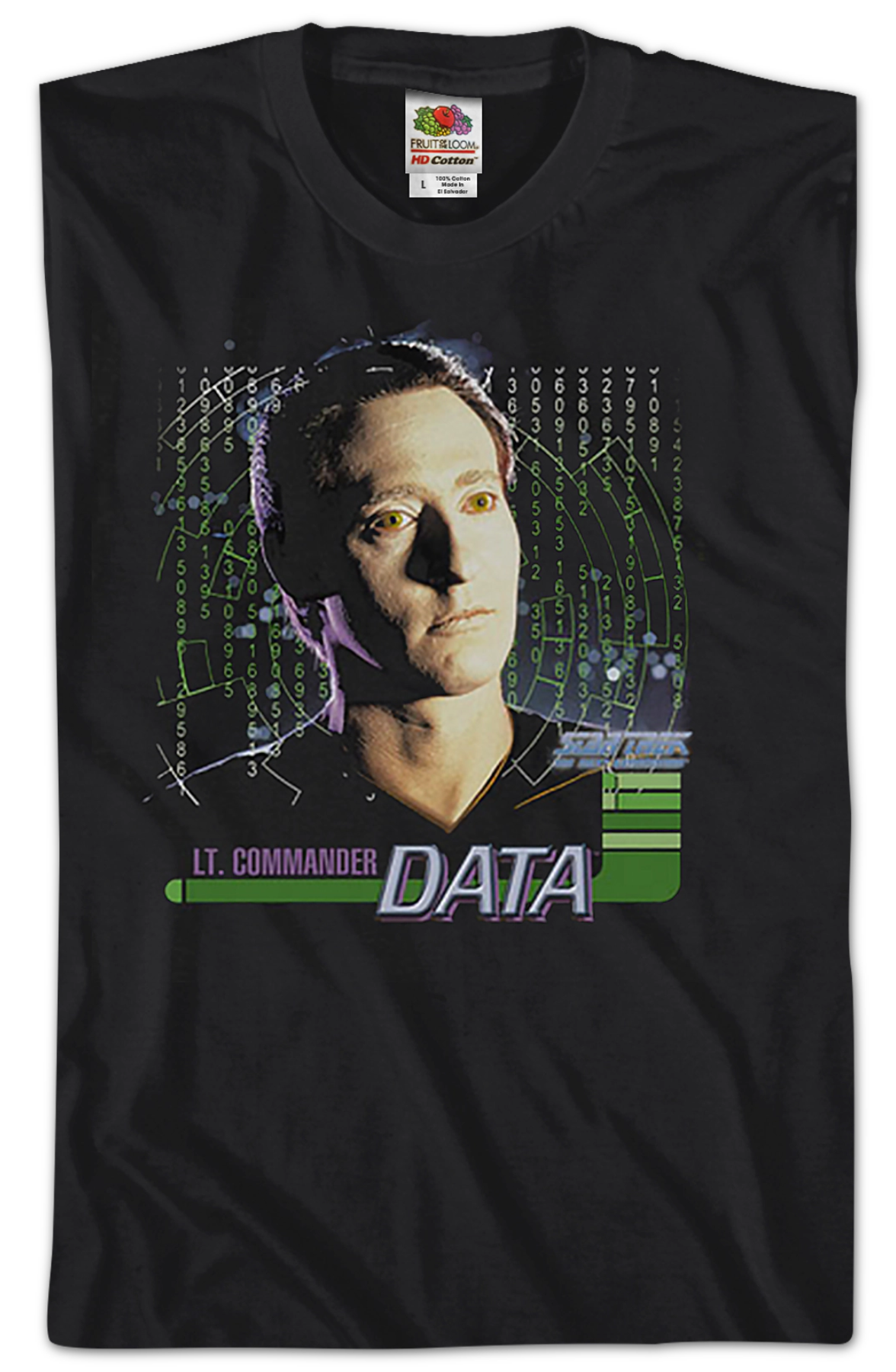 Data Star Trek The Next Generation T-Shirt product image 2