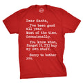 Dear Santa I'll Buy My Own Stuff Men's T Shirt product image 1