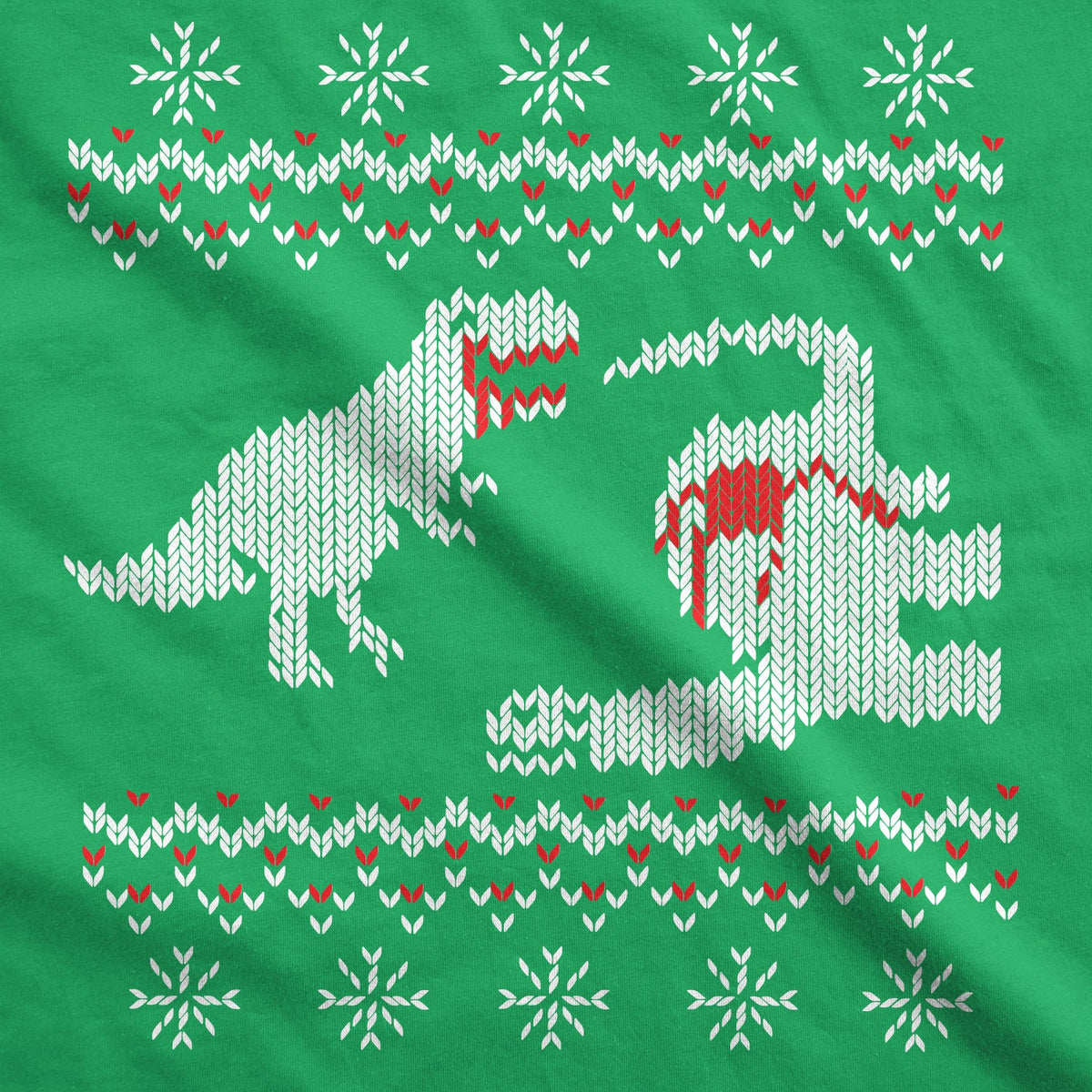T-Rex Dinosaur Snack Ugly Christmas Sweater Men's T Shirt product image 3