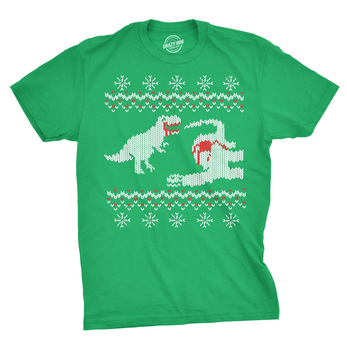 T-Rex Dinosaur Snack Ugly Christmas Sweater Men's T Shirt product image 1