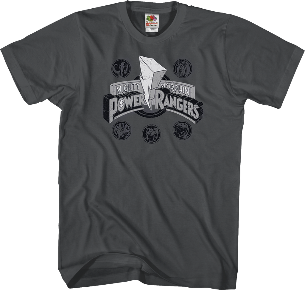 Distressed Logo Mighty Morphin Power Rangers T-Shirt product image 1