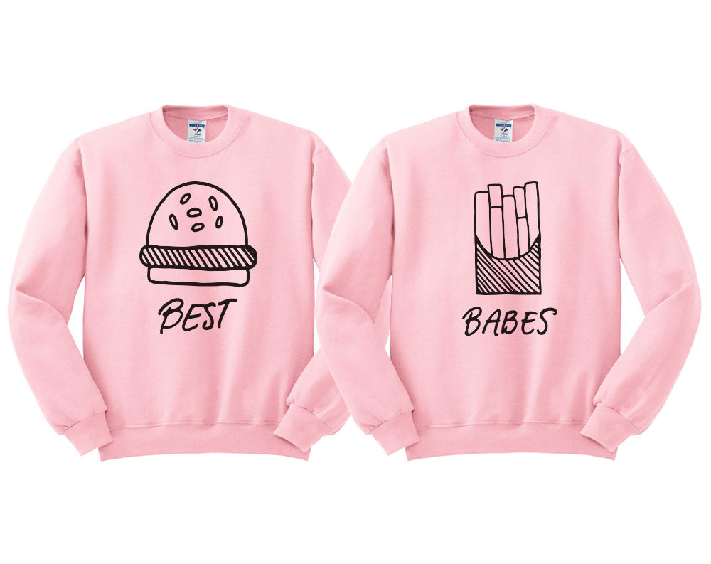 Best Babes Burger and Fries Duo Sweatshirt Set product image 1