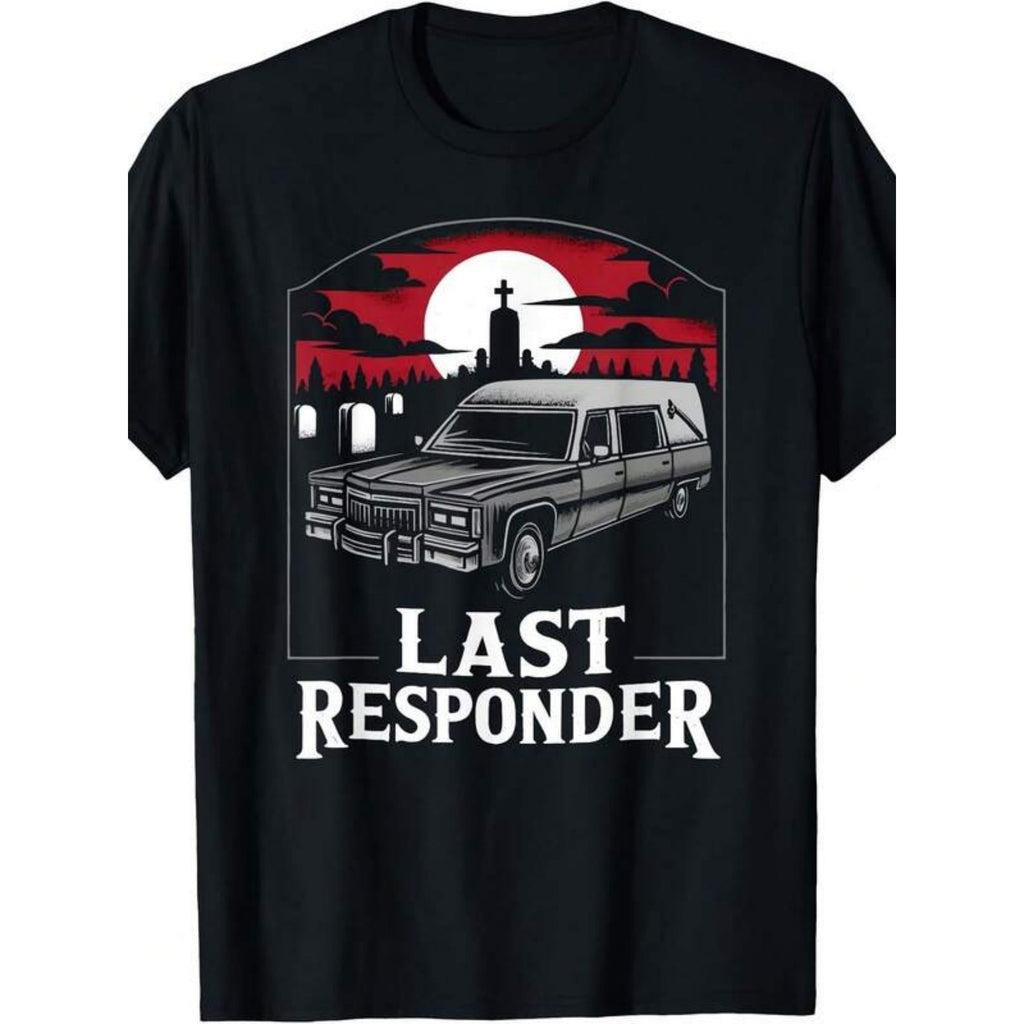 Last Responder Hearse Tee – Funny Dark Humor Mortician product image 6