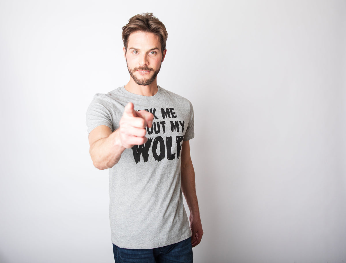 Ask Me About My Wolf Flip Men's T Shirt product image 6