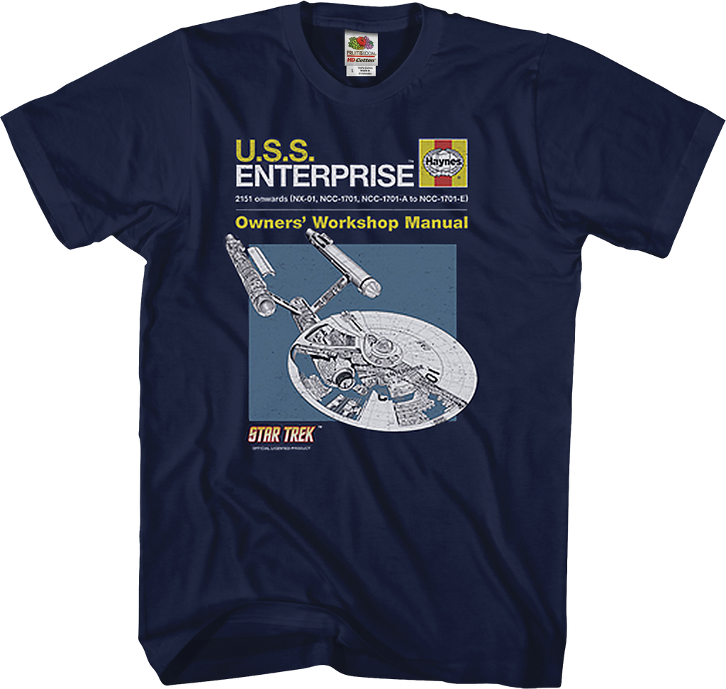 Enterprise Owners' Workshop Manual Star Trek T-Shirt product image 1