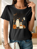 Boo! T-Shirt Halloween Ghost Dog Cute Pumpkin Tee product image 1