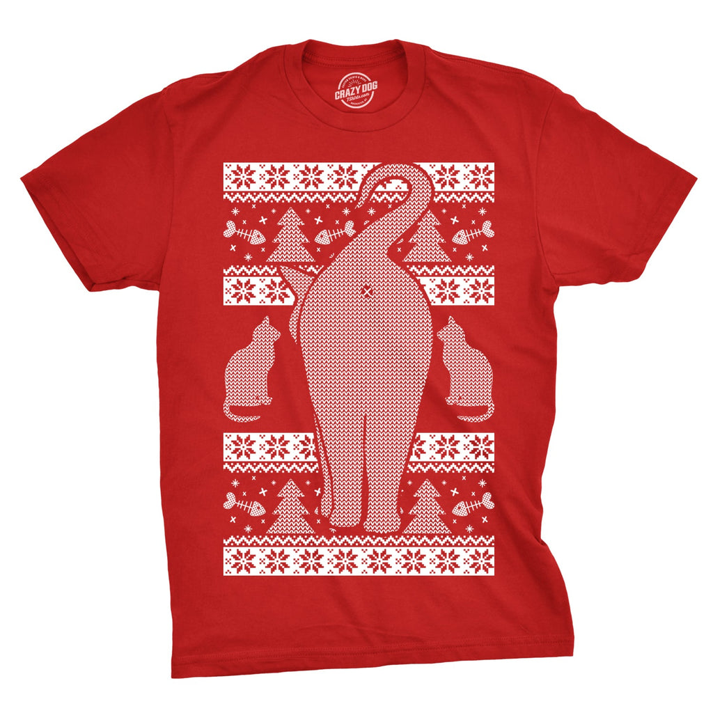 Festive Feline Butt Men's T Shirt product image 1