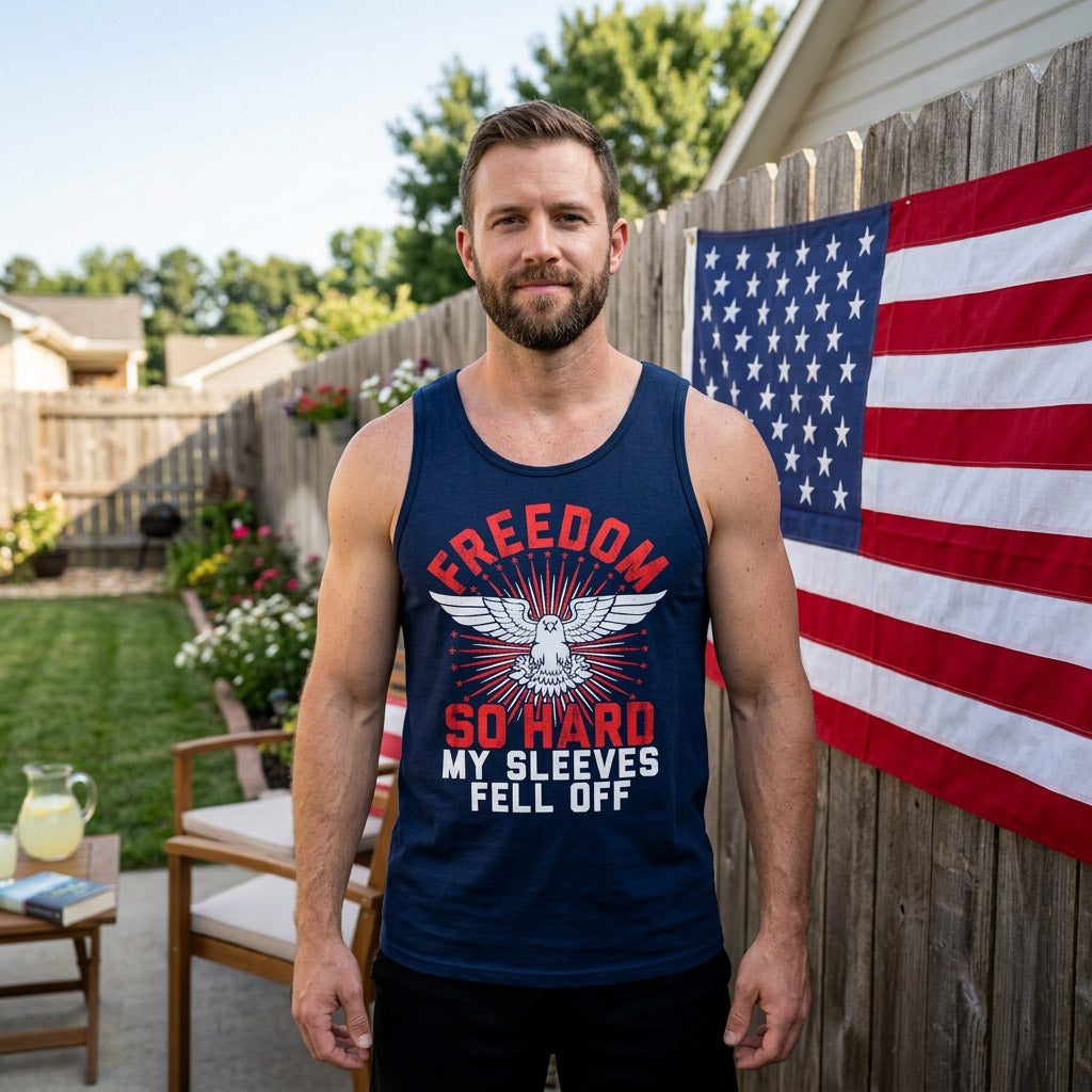 Freedom So Hard My Sleeves Fell Off Men's Tank Top
