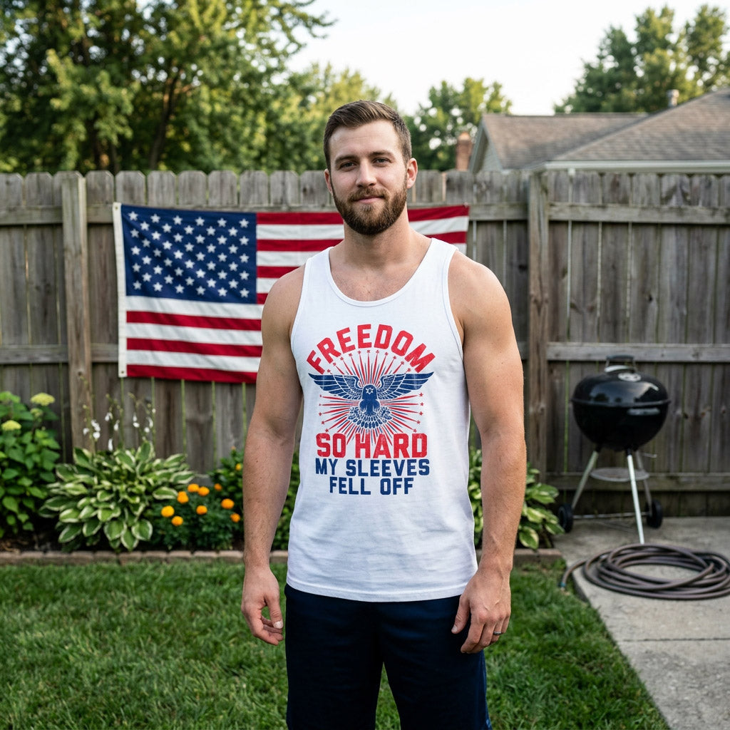 Freedom So Hard My Sleeves Fell Off Men's Tank Top