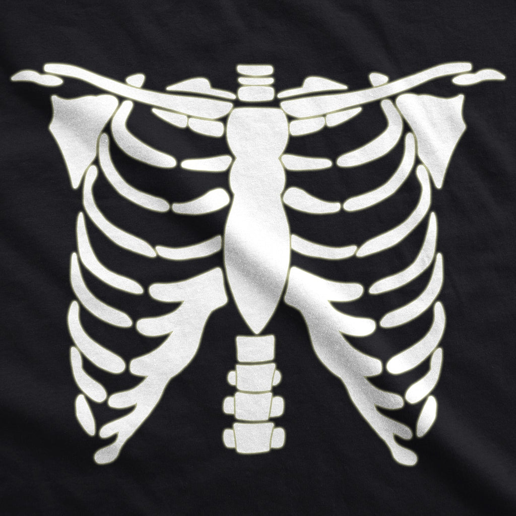 Glowing Skeleton Rib Cage Halloween Men's T Shirt product image 3