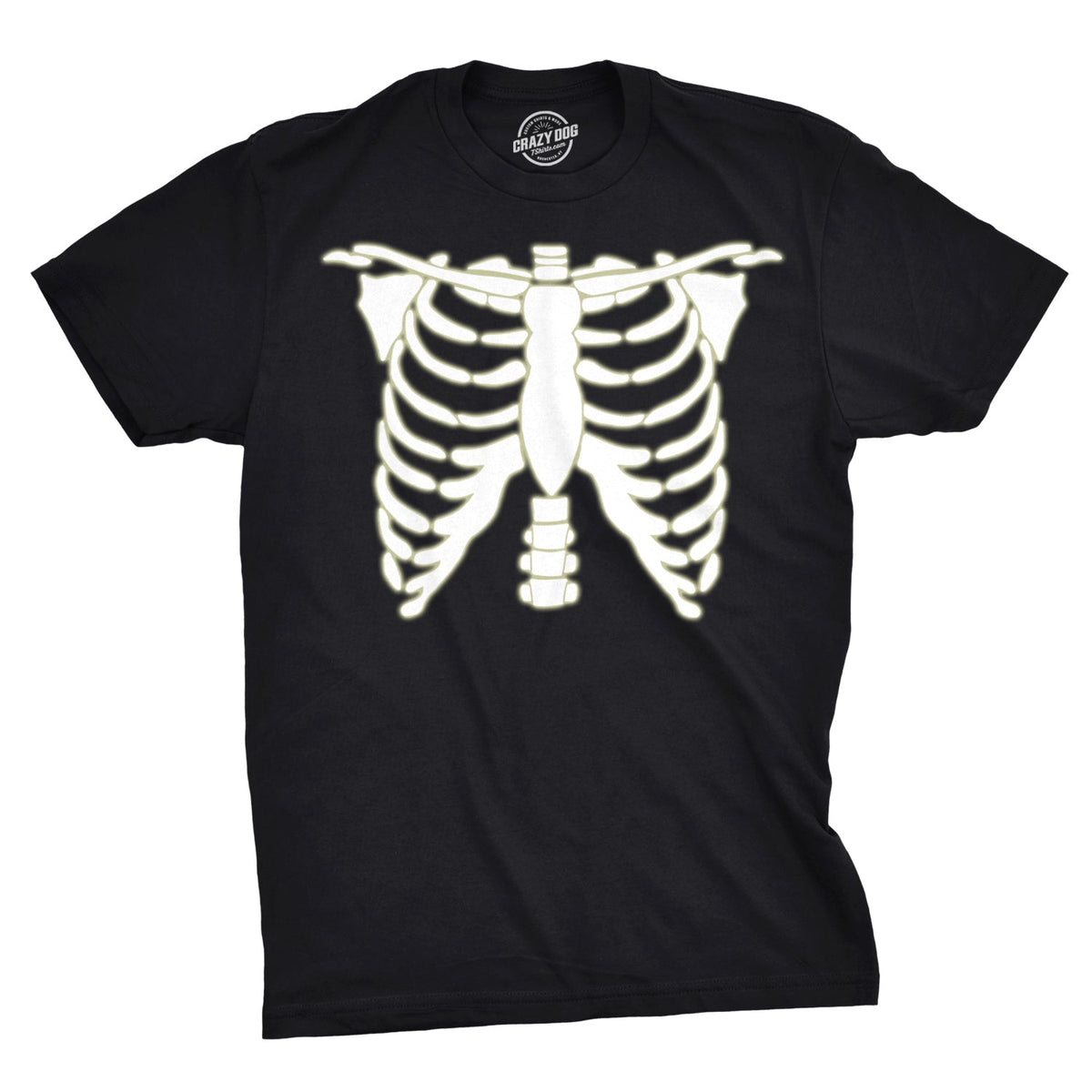 Glowing Skeleton Rib Cage Halloween Men's T Shirt product image 1