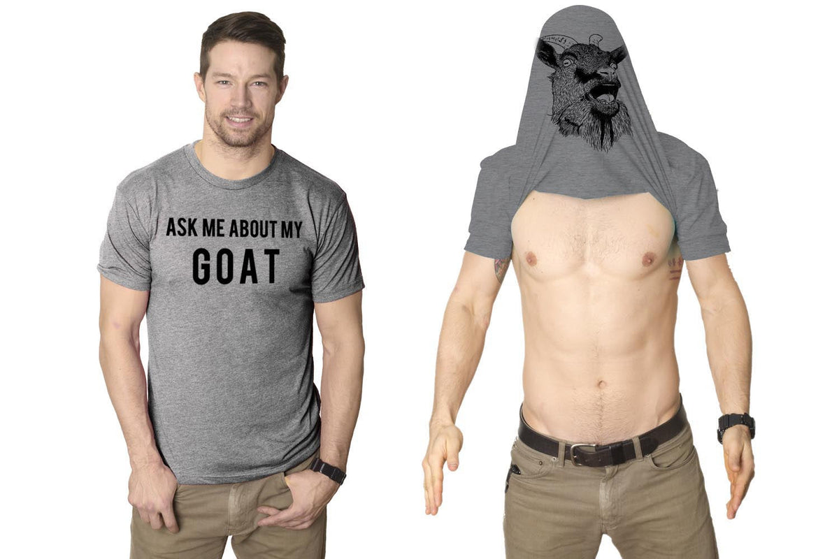 Ask Me About My Goat Flip Men's T Shirt product image 1