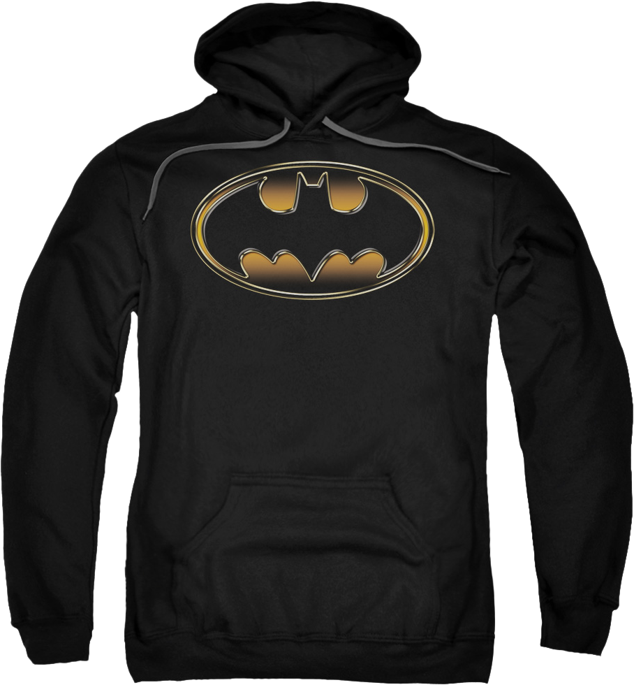 Gold and Black Logo Batman Hoodie product image 1