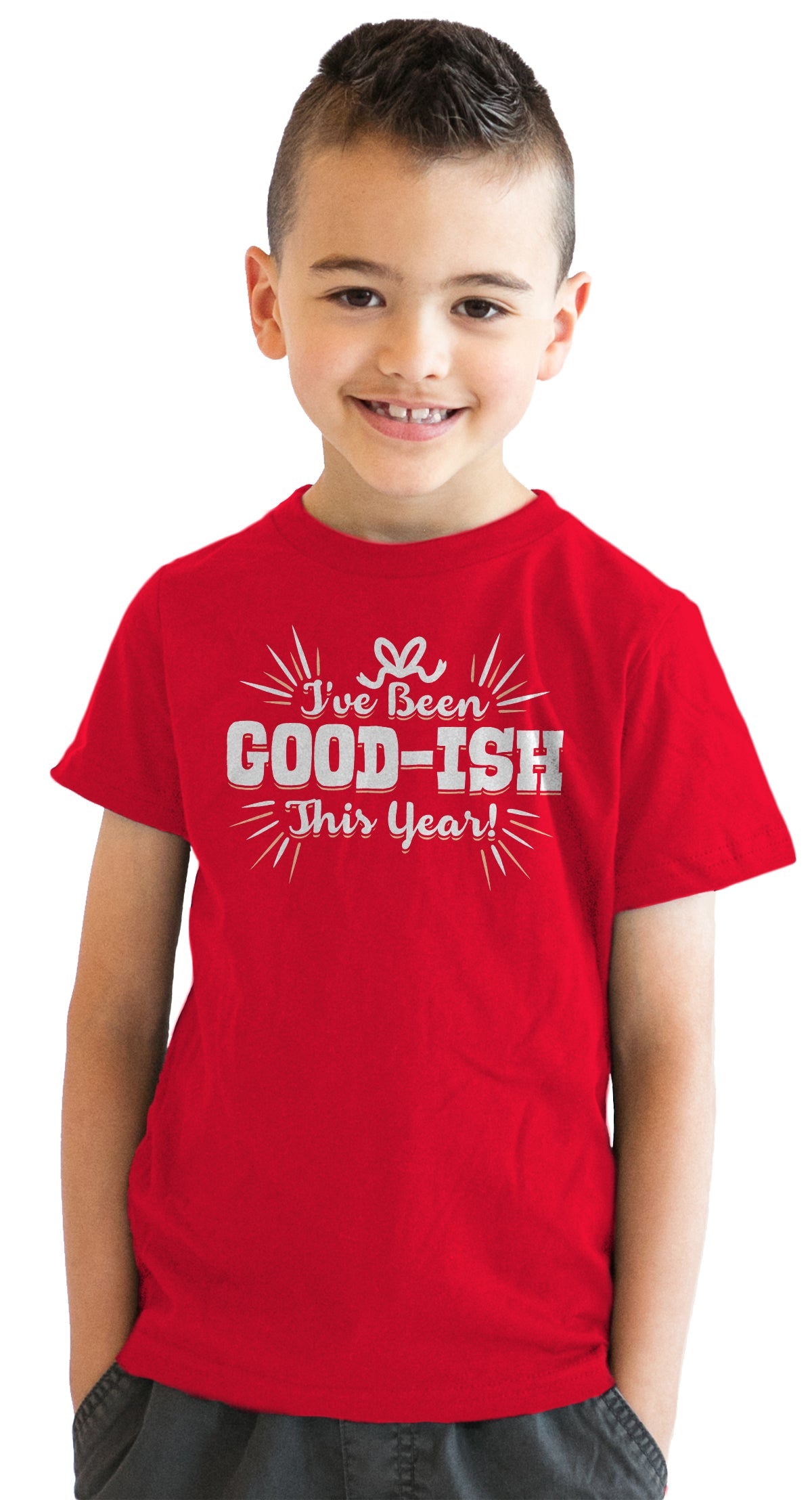 I've Been Goodish This Year Youth T Shirt product image 1