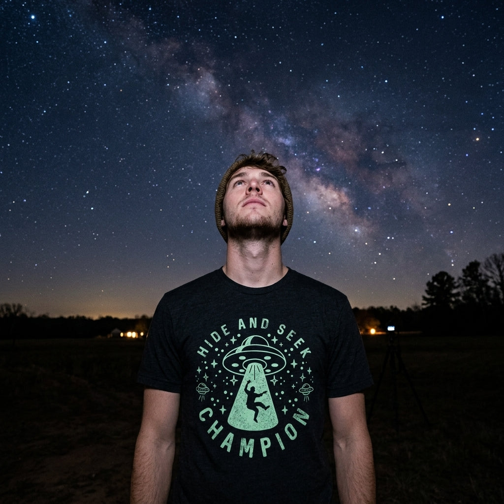Alien Hide And Seek Champion Men's T Shirt product image 2
