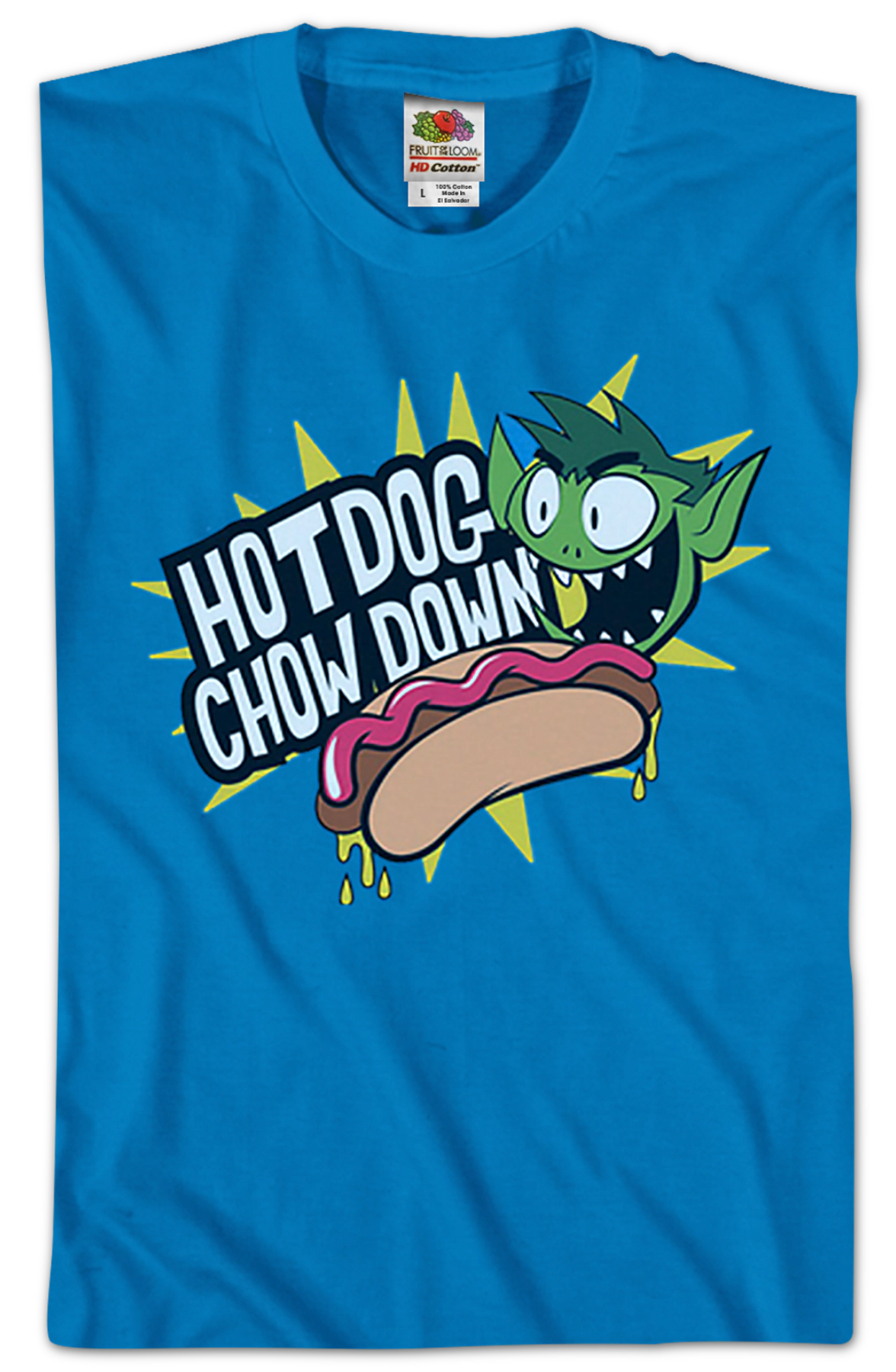 Hot Dog Chow Down Teen Titans Go T-Shirt product image 2