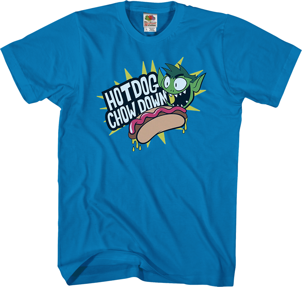 Hot Dog Chow Down Teen Titans Go T-Shirt product image 1
