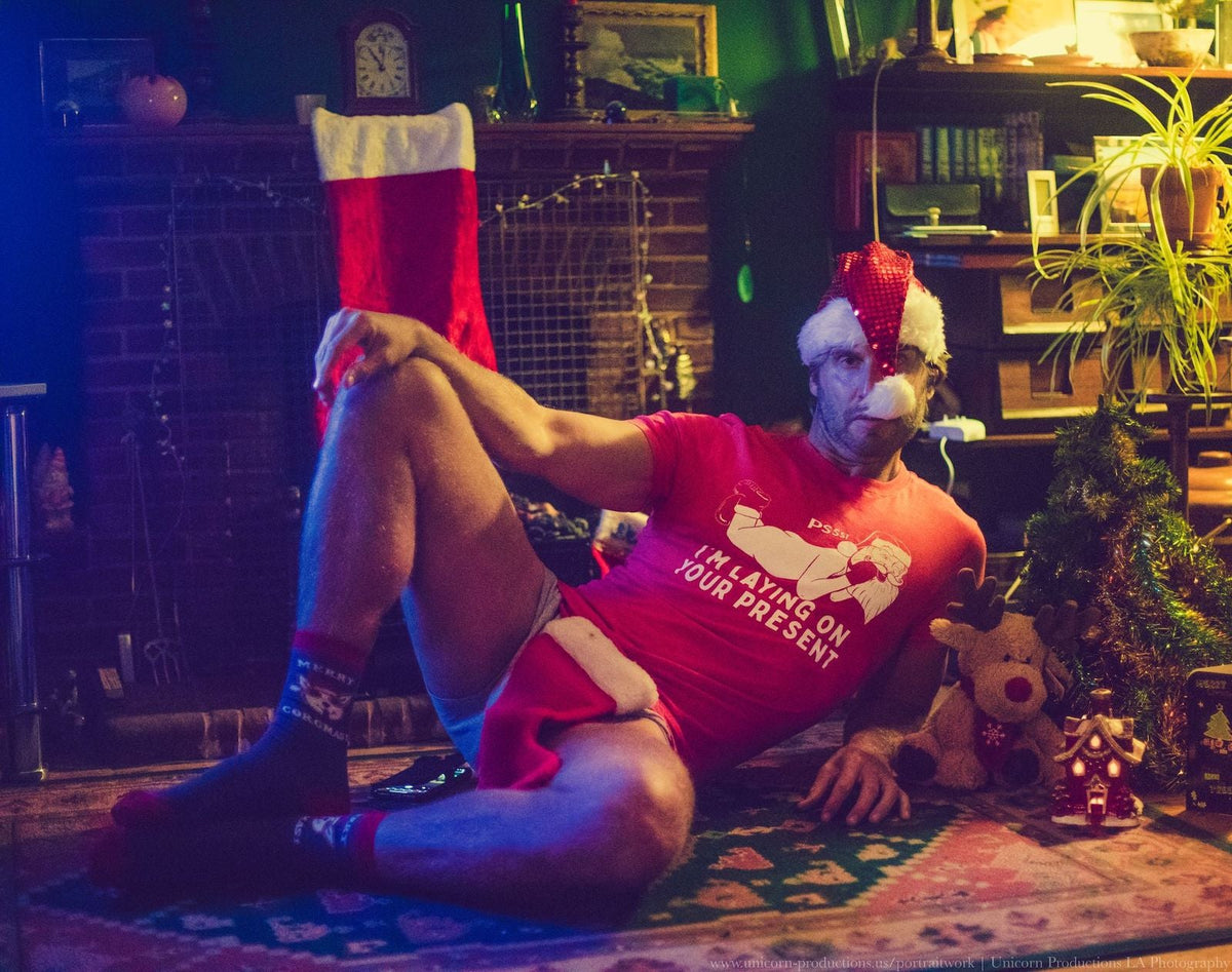 Pssst I'm Laying On Your Present Men's T Shirt product image 2