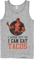 I Work Out So I Can Eat Tacos Deadpool Tank Top