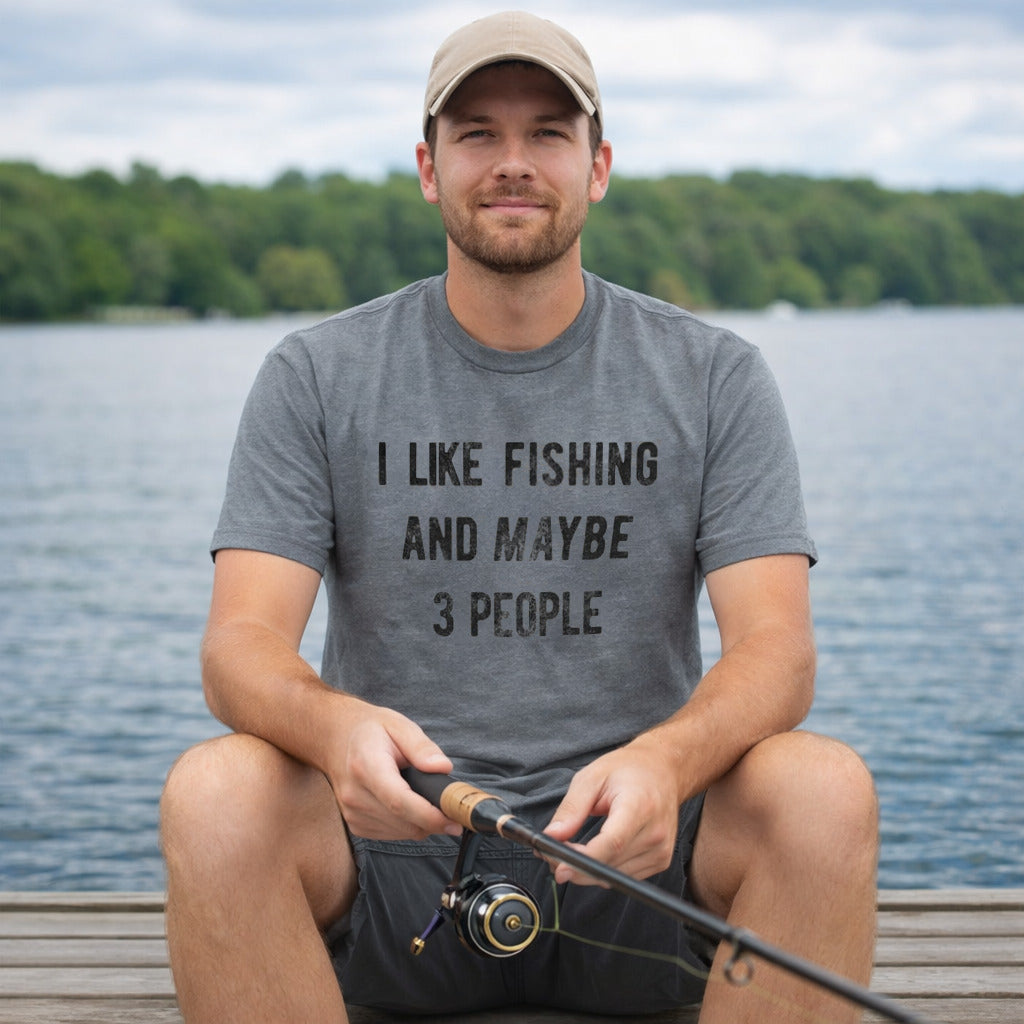 I Like Fishing And Maybe 3 People Men's T Shirt product image 5