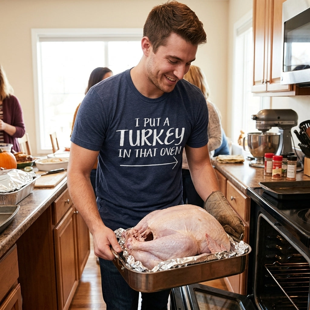 I Put A Turkey In That Oven Men's T Shirt product image 2