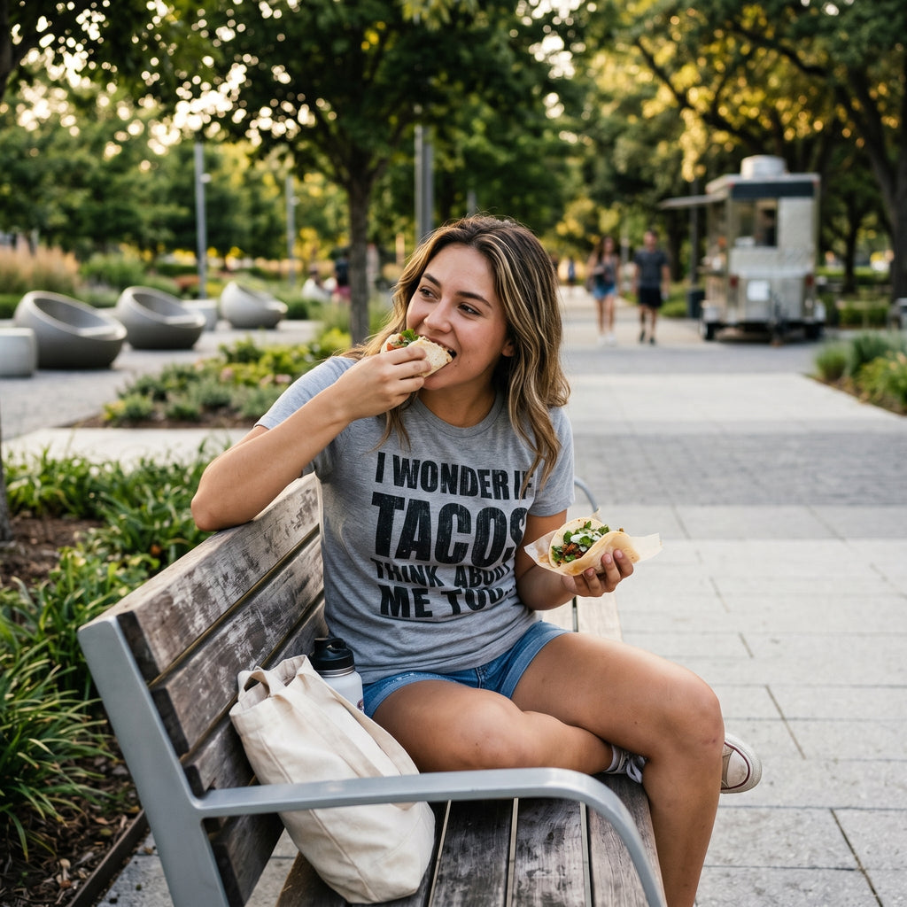 I Wonder If Tacos Think About Me Too Women's T Shirt product image 4