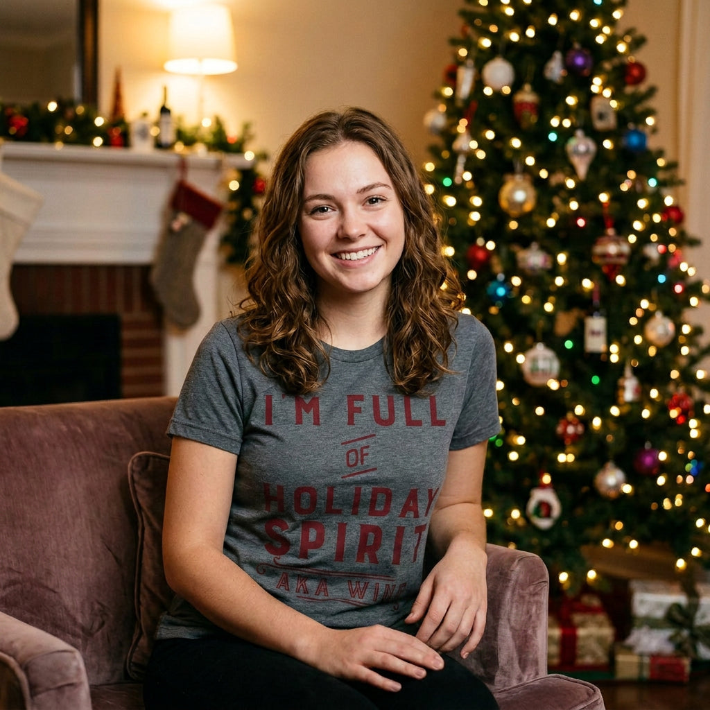 I'm Full Of Holiday Spirit AKA Wine Women's T Shirt product image 2