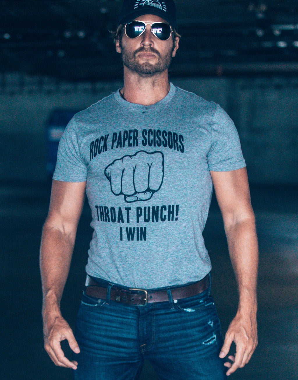 Rock Paper Scissors Throat Punch Men's T Shirt product image 2