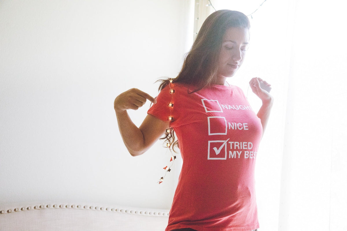 Naughty List Nice Tried My Best Women's T Shirt product image 2