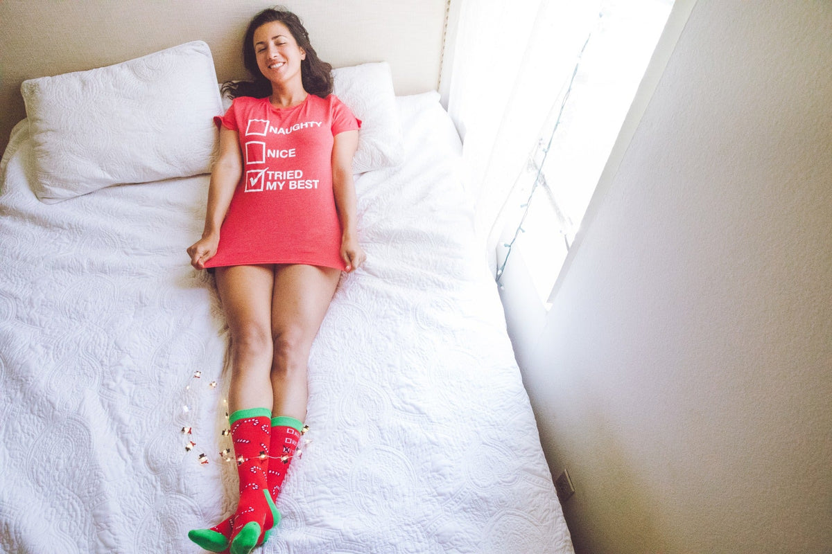 Naughty List Nice Tried My Best Women's T Shirt product image 6