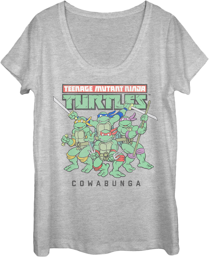 Ladies Teenage Mutant Ninja Turtles Scoopneck Shirt product image 1