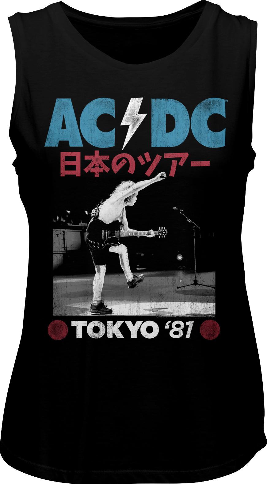 Ladies Tokyo '81 ACDC Muscle Tank Top
