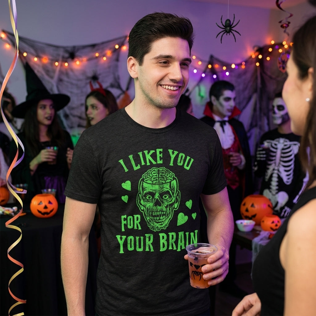 I Like You For Your Brain Zombie Men's T Shirt product image 2