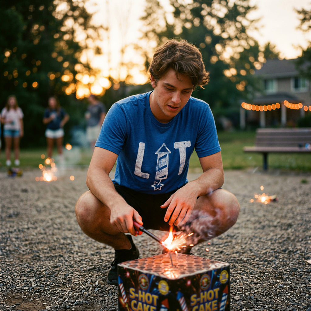 Lit Firework Men's T Shirt product image 2