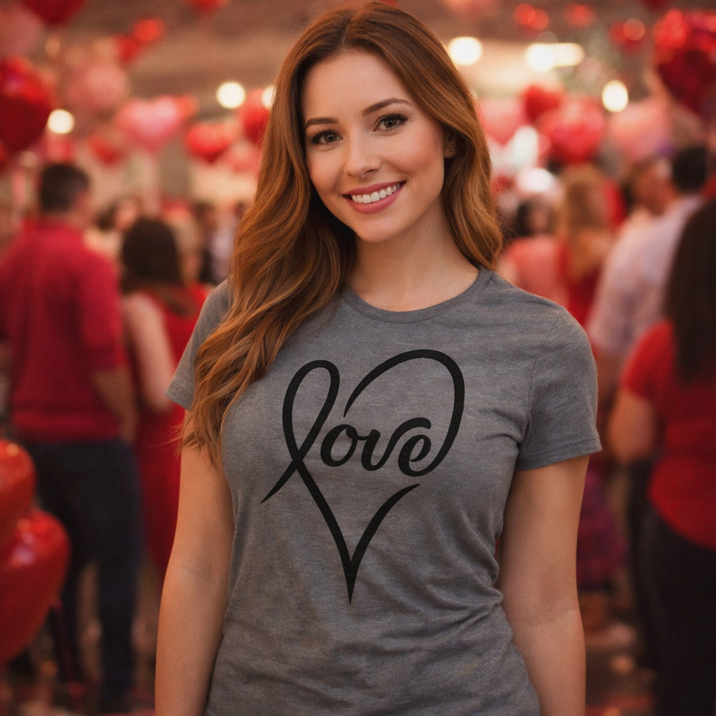 Love Cursive Heart Women's T Shirt product image 4