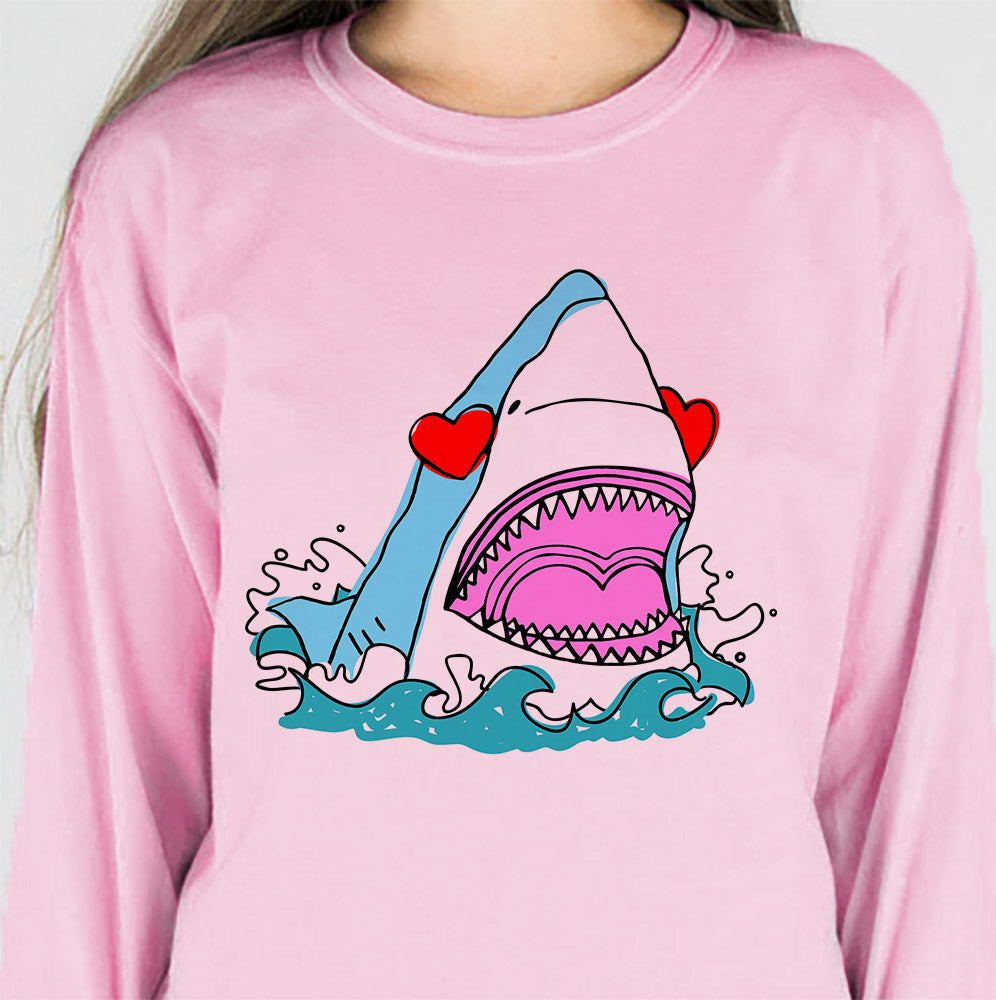 Love Shark Heart Long Sleeve Tee product image 1