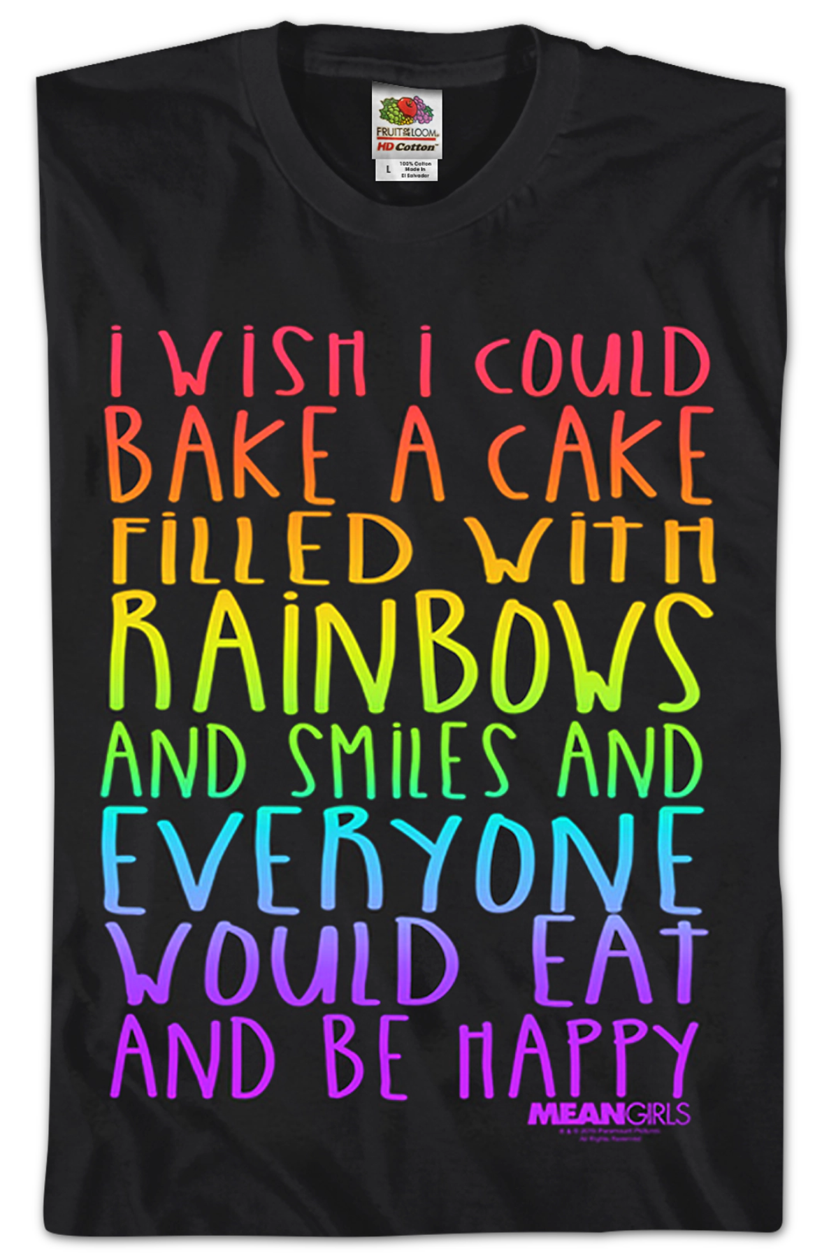 Mean Girls Cake Filled With Rainbows T-Shirt product image 2