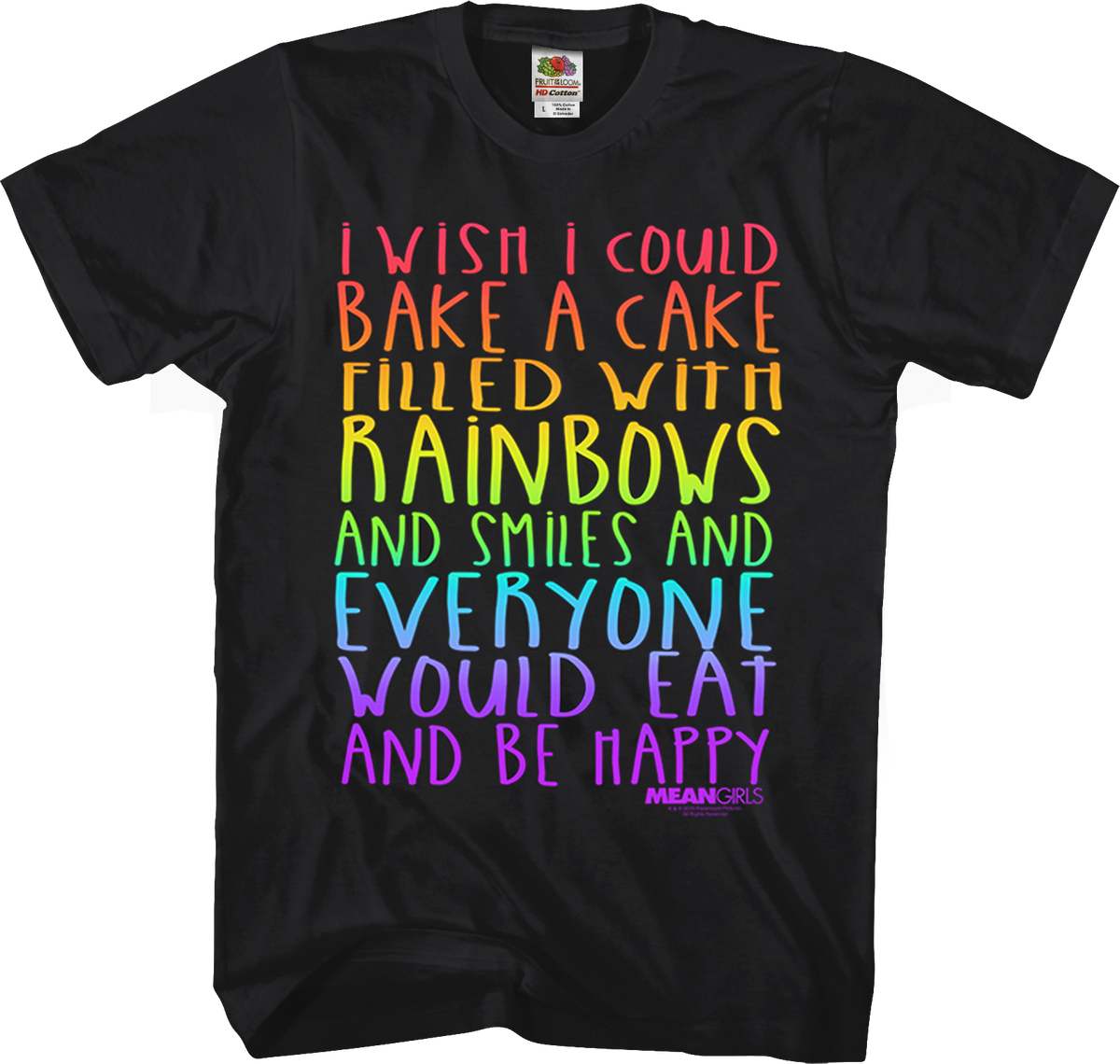 Mean Girls Cake Filled With Rainbows T-Shirt product image 1
