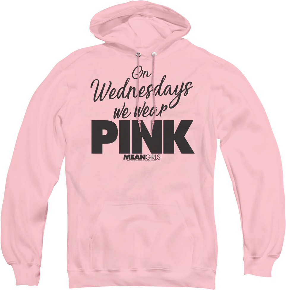 Mean Girls On Wednesdays We Wear Pink Hoodie product image 1