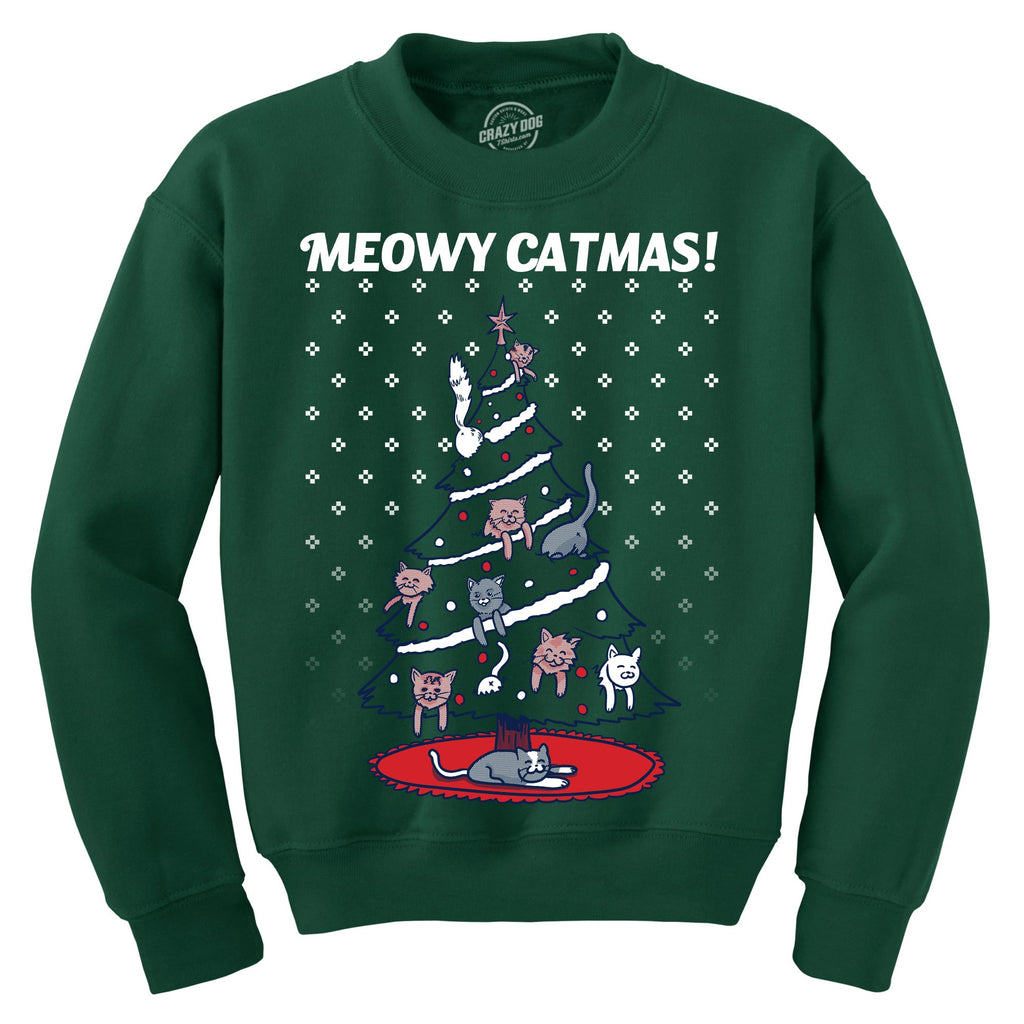 Meowy Catmas Crew Neck Sweatshirt product image 1