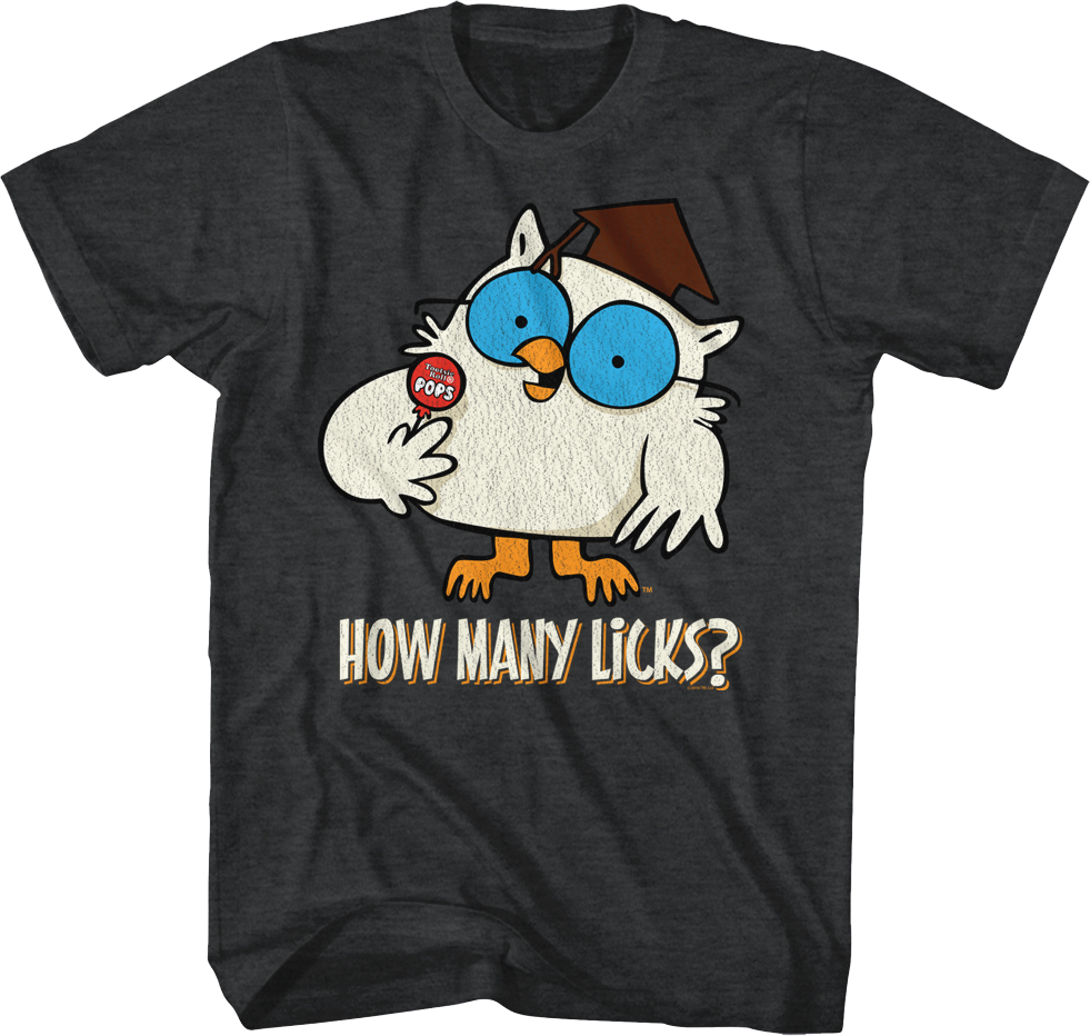 Mr. Owl How Many Licks Tootsie Pop T-Shirt product image 1