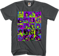 Neon Pop Art Robot Collage Transformers T-Shirt product image 1