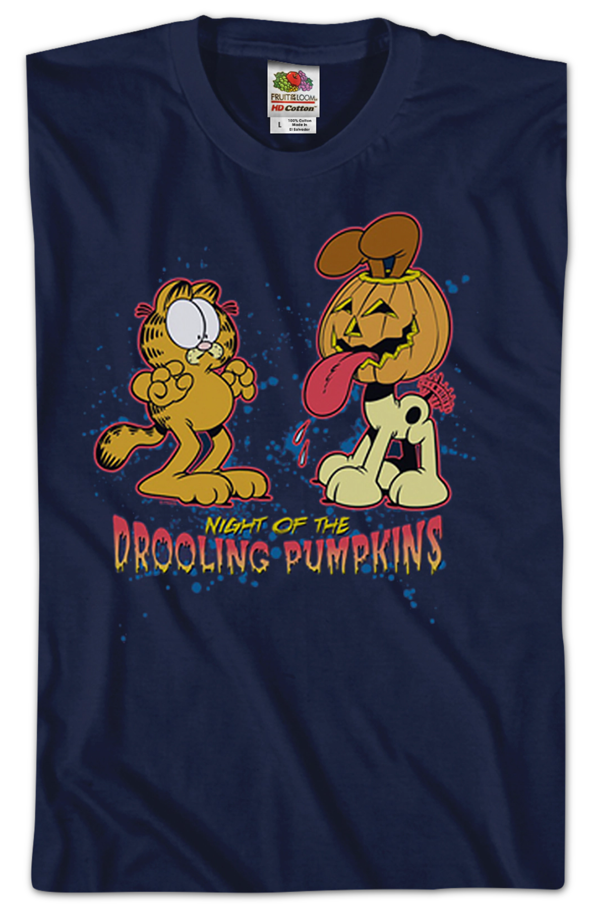 Night Of The Drooling Pumpkins Garfield T-Shirt product image 2