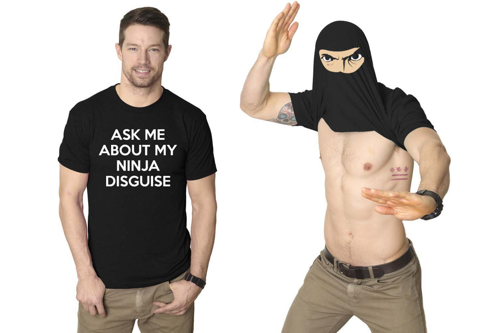 Ask Me About My Ninja Disguise Flip Men's T Shirt product image 1