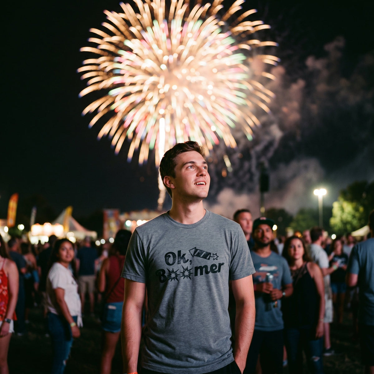 Ok Boomer Fireworks Men's T Shirt product image 2