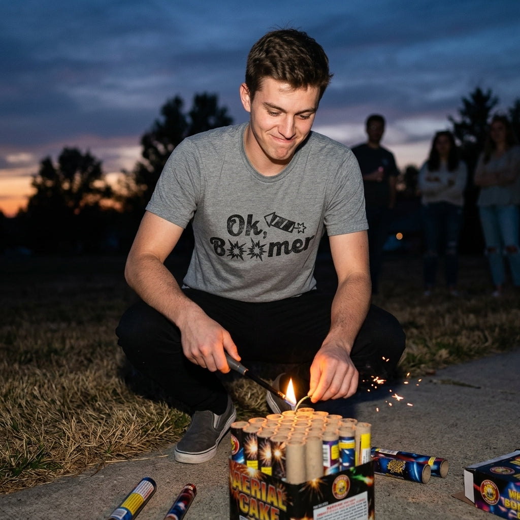 Ok Boomer Fireworks Men's T Shirt product image 4