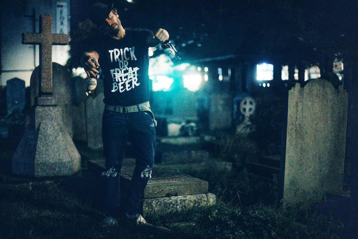 Trick Or Beer Glow Men's T Shirt product image 2